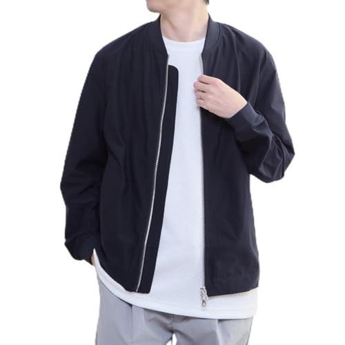 [メンズメルローズ] サークルストレッチフライトジャケット | 軽量/ストレッチ/吸水速乾 03ネイビー 3(M)