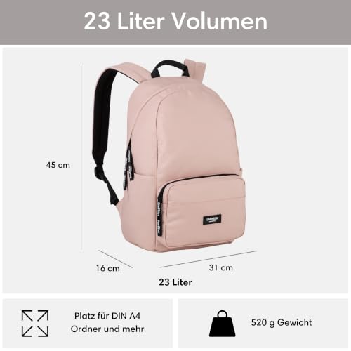 Foto von LARKSON Schulrucksack Mädchen & Jungen Teenager Rosa - No 3 - Rucksack Damen & Herren für Schule - 16