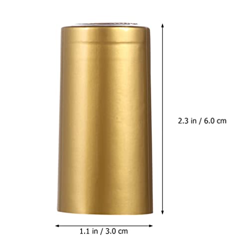 Image of NUOBESTY Heat Shrink Caps for Wine Bottles 100 Pcs Flexible Pvc Sealing Film Fits 1.30In Mouth Diameter Wine Bottle Shrink Sleeves for Home Cellars Diy Bottling and Preservation
