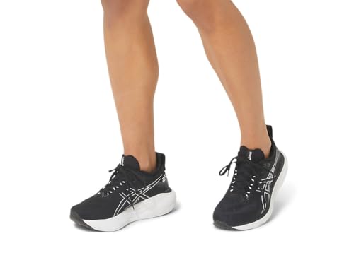 ASICS ASICS Women's Gel-Nimbus 25 Running Shoes, 13, Black/Pure Silver