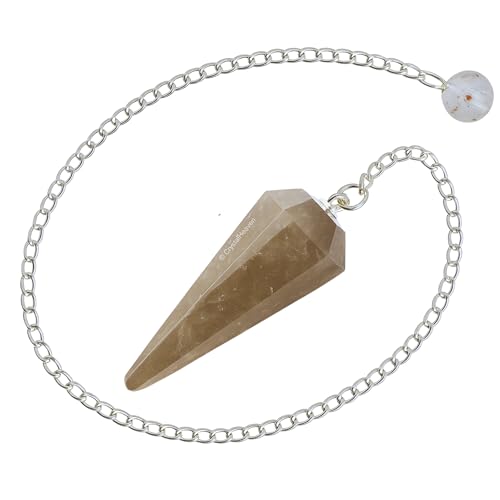 Image of Smoky Quartz Pendulum Dowsing Tool - Natural Crystal Pendulum for Spiritual Guidance - Premium Dowser Pendulum for Accurate Divination and Energy Healing - Perfect for Energy Healing and Chakra Balancing - Handcrafted with Precision and Elegance