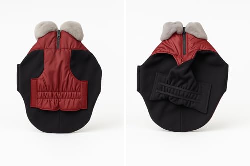 Image of The Pets Company Dog Winter Coat Jacket, Clothes, Windproof, Waterproof, Light Weight, Washable, Ultra Warm Thick Fleece Lined Dog Vest for Cold Weather Protection, (Maroon, X-Large - 28 Inch)