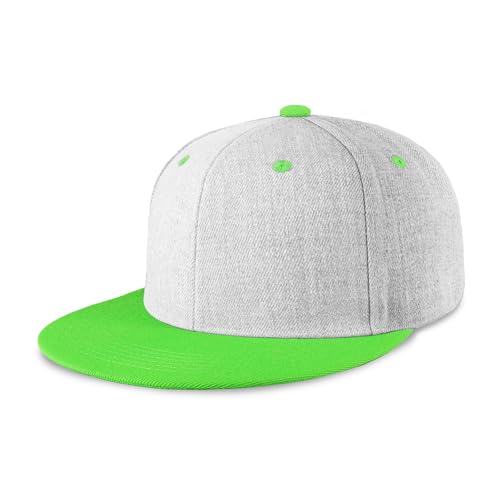 Image of CHOK.LIDS Flat Bill Visor Classic Snapback Hat Blank Adjustable Brim High Top End Trendy Color Style Plain Tone Baseball Cap