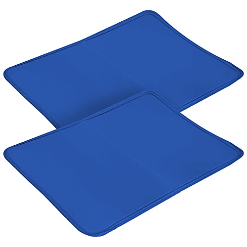 Albert Austin Sleeping Cool Mat Multifunctional Cooling Pad Leakproof Cold Pillow Mat Comfortable Cooling Gel Pillow Mat Memory Foam Gel Cooling Pad for Headache Night Sweats (Blue, 2 Pack)