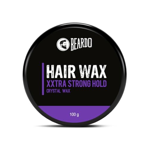 Beardo Xxtra Stronghold Hair Wax, 100 gm | Crystal Hair Wax for Men | Hair Wax Men | Hair Styling Wax for Glossy Finish & Shine | Extra Strong Hold Wa