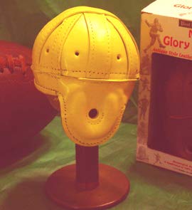 1940 Mini Old Green Bay Leather Football Helmet : Sports & Outdoors