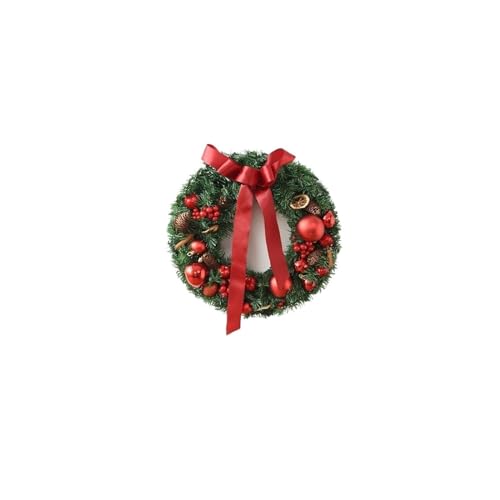 Couronne de Noël pour porte d'entrée : décoration extérieure chaleureuse