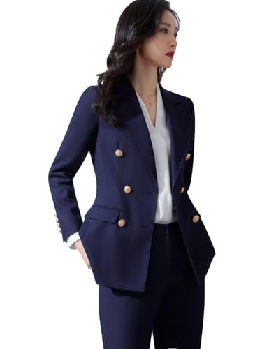 Brown Pant Suits for Women Dressy Business Casual Pants Suit Two Pieces Blazer Sets Women 2 Piece Outfits 183