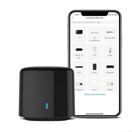 Feeshoppher Smart WiFi och infraröd fjärrkontrollhub RM4C med röststyrning via och Google Assistant för TV luftkonditionering och hushållsapparater stöder över 50 000 IR-devic