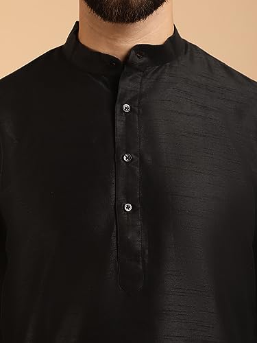 Image of SOJANYA (Since 1958 Men's Silk Blend Kurta Pyjama & Nehru Jacket Combo