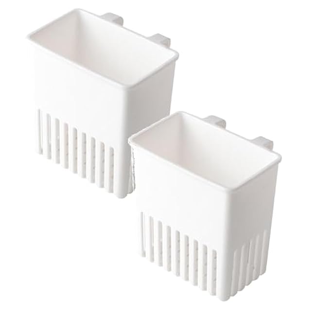 Compact Silverware Drying Rack with Cup Holder Kitchen Utensil Drainer Basket for Forks Spoons Knives Chopsticks Sink Organizer Storage Drain Basket (2pc B)