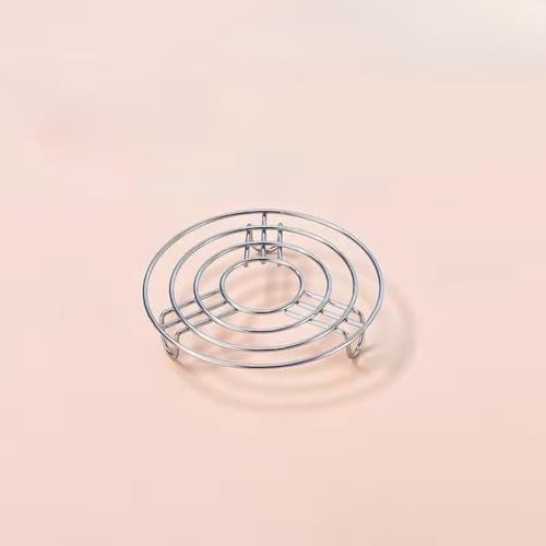 Sefoemut 蒸しスタンド ステンレス鋼 蒸し器 せいろ 多機能 炊飯器ラック 耐熱断熱ラック 便利 料理用 キッチン用品 5個入り (三脚【太さ14 cm高さ3 cm】)