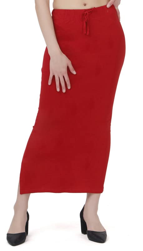 Image of Lycra Blend Cotton Saree Shapewear Petticoat for Women and Girls, Skirts Shapewear Dress for Saree