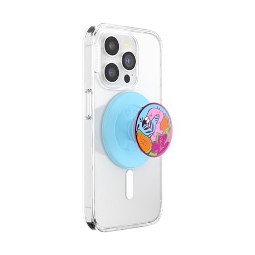 Image of PopSockets Phone Grip for MagSafe, Magnetic Holder, Phone Stand, Enamel - Flamingo