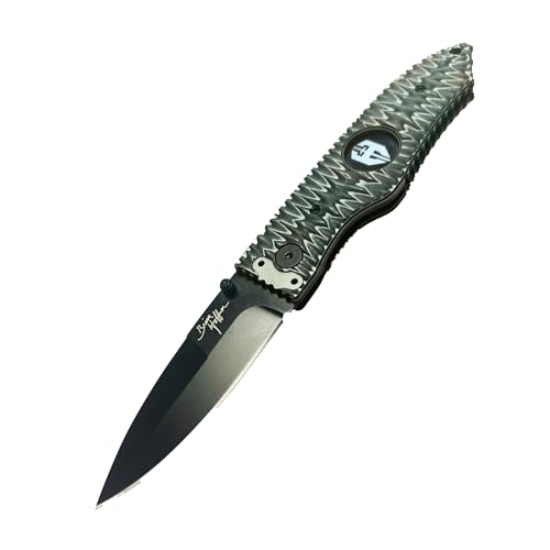 Hoffner Knives "Snap Tactical Folding Knife - Chiseled Grip - 3.5 Inch VG10 Japanese High Chromium Stainless Steel Spearpoint Blade HRC60 - Select Grip Color and Blade Style