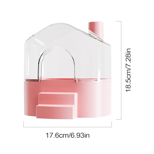 Bac à sable pour hamster transparent - Boîte de nettoyage pour lémings 18,5cm - 6