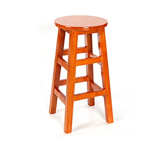 Taburete de bar de madera maciza verde con reposapiés para cocina y cafetería, taburete alto rústico para iglesia, altura del asiento de 30 pulgadas (60 cm)