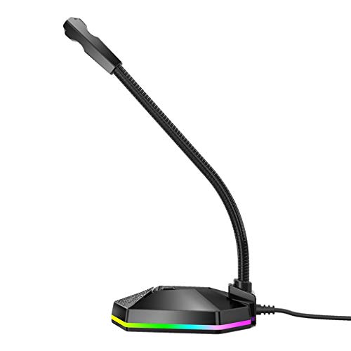 Microphone USB capacitif pour bureau avec éclairage LED dynamique - 6