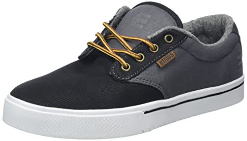 Etnies Men's Sneaker Skate Shoe, Black Grey Gold, 8