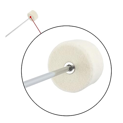 Accesorios para pedal de bombo con eje y fieltro de acero inoxidable miniatura 3