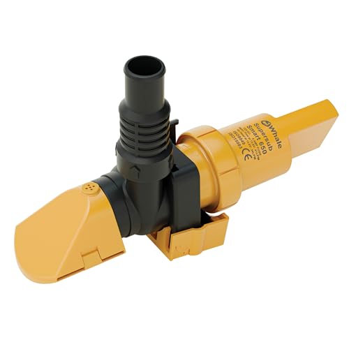 Whale SS5212 Supersub Smart 650 Electric Bilge Pump, Suitable for Use with Fresh or Salt Water, 12V DC, 3.4 Amps, Open Flow Rate of 650 GPH @ 13.6V DC, 16 AWG Wire, ¾-Inch and 1-Inch Hose Connections
