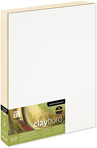 Ampersand Art Supply Wood Painting Panel: Museum Series Claybord, 16" x 20", 1-1/2" Cradled Profile