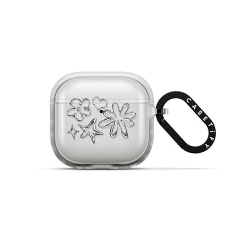 CASETiFY �C���p�N�g �P�[�X AirPods 4 �P�[�X - Chrome Doodles - �t���X�g