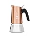 Cafetera Bialetti New Venus Bronze 6 tazas, mango anti-quemaduras, no apta para inducción, 6 tazas (235 ml), acero inoxidable, Bronze