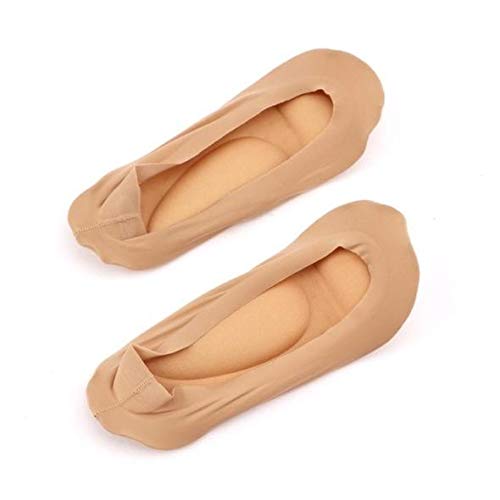 Plantar Fasciitis Arch Support Insole Socks/Sockettes for Women 3 Pack, Dark Beige Small