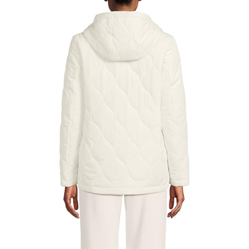 Lands' End Womens FeatherFree Onion Quilted Insulated Jacket Ivory Regular Large by Lands' End - Image 2