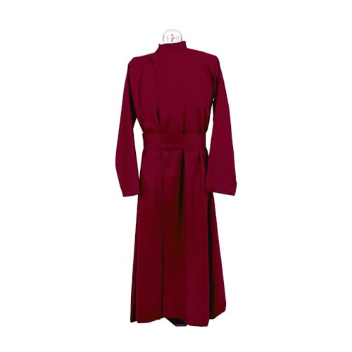 Soutane adulte marron à double boutonnage en textile de qualité supérieure