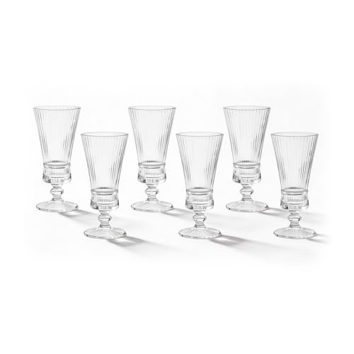 Galaxy 4002 Flute Cup 6 Piece Set Diamond Cut Design Luxury ...