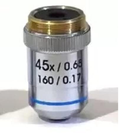Microscope Brass Objective with Brass caps, 45X Oil Immersion (45X)-image-22