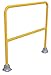 48 inL Steel Handrail Section, Yellow; Round Handrail Shape-Each