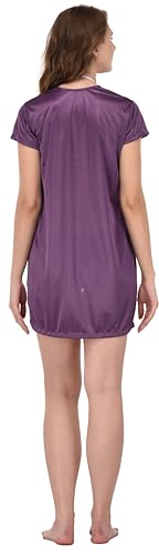 Image of Solid Satin 5 Piece Nightwear /Nighty Set | Attractive & Stylish | (1 Robe,1 Top & Shorts, 1 Bra and Panty Set) for Women