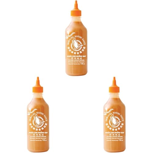Image of Flying Goose Sriracha Mayo Sauce • Vegan • Gluten Free, 24.68 fl oz ℮ 730 ml (Pack of 3)