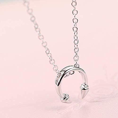 Preisvergleich Produktbild CKAWM Halskette Klassische Silberne Farbkette Für Frauen Einfache Konische Silberne Farbkette