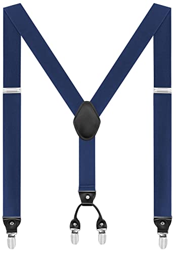 Photo 1 of 2 PCS BUNDLE
Zierso Y-Back Suspenders for Men with 4 Quality Heavy Duty Clips Adjustable Elastic Men's Braces Navy