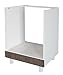 Berlioz créations Caja de Cocina Bas para Horno empotrable, aglomerado, Roble Topo, 60 x 52 x 83 cm