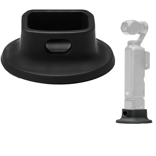 PCTC Silicone Non-Slip Desktop Mount for DJI Osmo Pocket 3, Lightweight and Compact, OSMO Pocket 3 Accessories (Silicone Black/Plus)