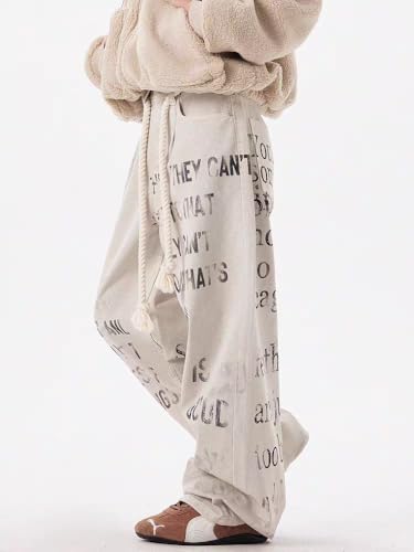 Unisex Y2k 90s Vintage Graffiti Letter Jeans Hip Hop Streetwear Grunge Distressed Casual Baggy Wide Leg Denim Pants4