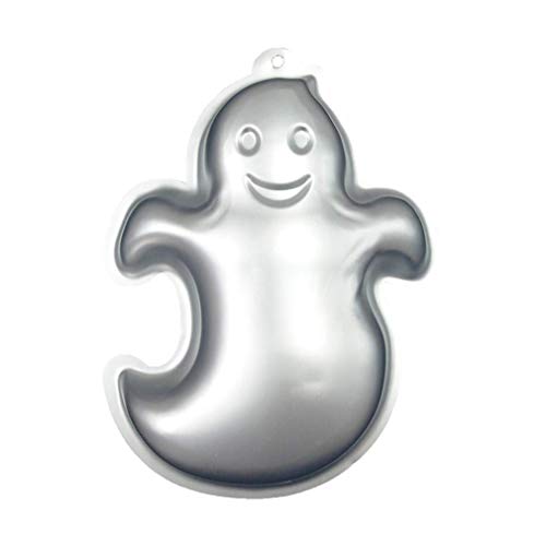 Image of Ulalaza 3D Ghost Cake Mold Halloween Aluminum Baking Mould Nonstick DIY Baking Tools