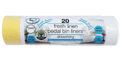 Image of Tidyz Tie-Handles Linen Fragranced White Swing Bin Liners 20 Pack (15 Litres)