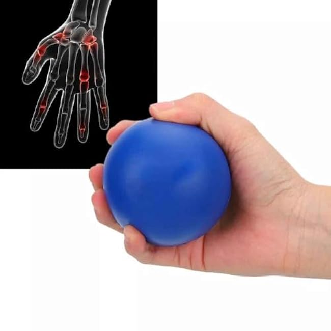 1Pcs Blue Finger Exerciser Ball Resistance Stress Relief Gel Balls Finger Strengthening Grip Wrist Exercise Muscles Arthritis Training Grip forTraining
