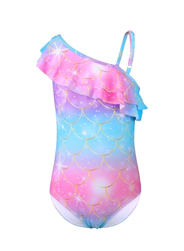 XiaoMoSha Girls One Piece Swimsuit Bathing Suits for Toddler Girl Mermaid Swimwear