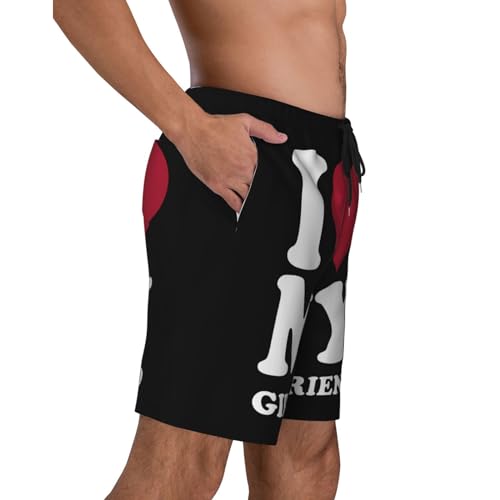I Love My Girlfriend Trunks Mans Swim Trunks Quick Dry Swimming Shorts Board Shorts4