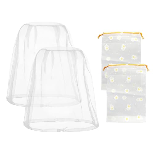 2 Mosquiteros para La Cabeza, 2 Bolsas De Almacenamiento, Máscara Repelente De Mosquitos, Cubierta De Malla, Gorro Antimosquitos, Adecuada para Actividades Al Aire Libre