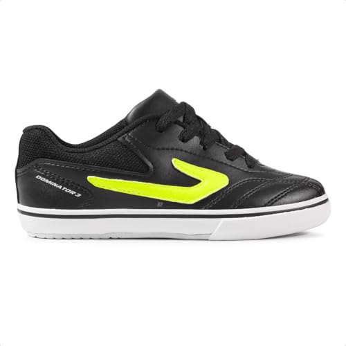 Chuteira Topper Dominator 3 Jr Preto/Amarelo Neon,33