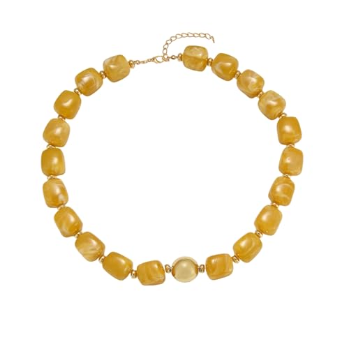 Collier ras du cou perles colorées résine : cadeau d'anniversaire et fête des mères