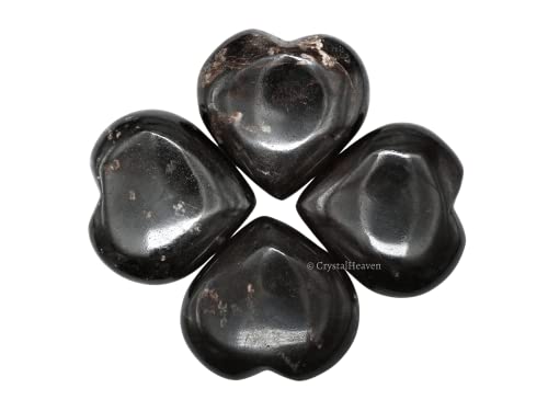 Image of Crystal Heaven Garnet Heart Palm Pebbles Stones For Anxiety Stress Relief Massage-Aaa Grade Original Healing Gemstone Agate Heart Palm Stone For Yoga Meditation Spiritual